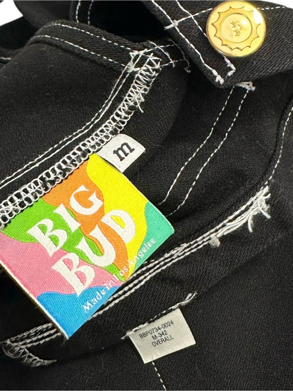 BIG BUD PRESS Denim Overalls, Black, Medium - Picture 9 of 9